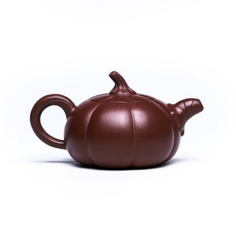 Full Handmade Yixing Zisha Teapot [Pumpkin] (Zi Ni - 380ml)