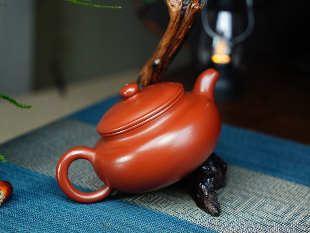 Full Handmade Yixing Zisha Teapot [Fanggu Pot] (Dahongpao - 320ml)