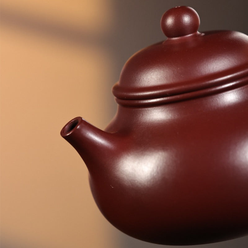Théière Yixing Zisha entièrement faite à la main [Pot Rong Tian] (Long Xue Sha - 150ml)