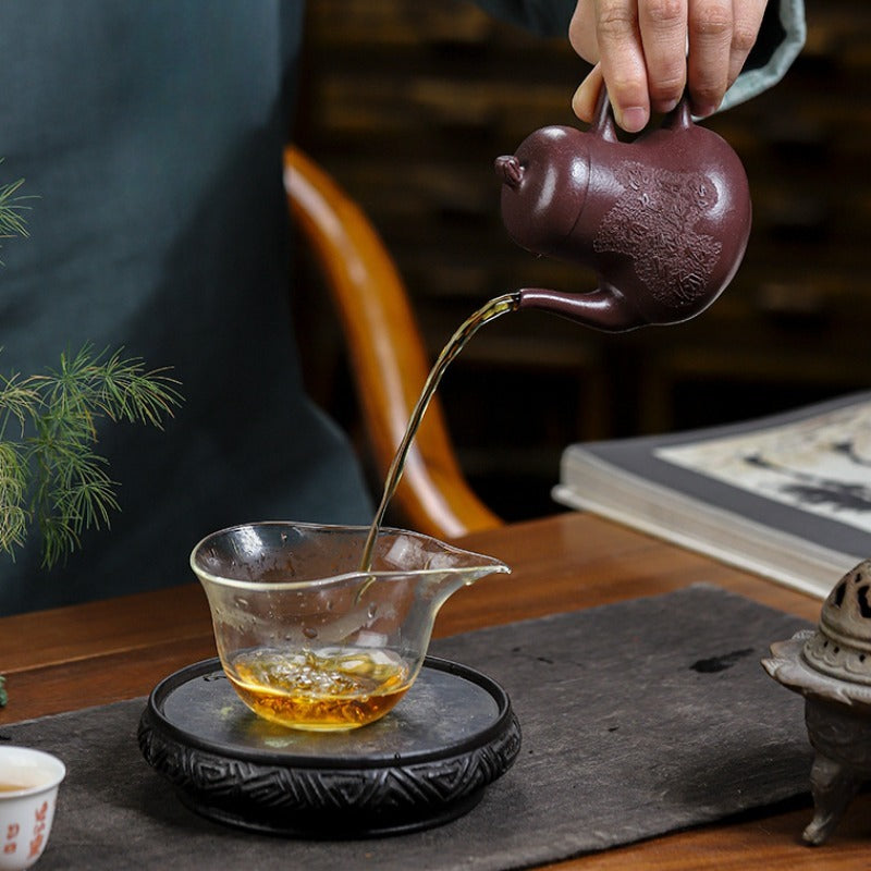 Full Handmade Yixing Zisha Teapot [Qing Feng Ming Yue] (Zi Ni - 170ml) - YIQIN TEA HOUSE | yiqinteahouse.com | <200ml, full handmade zisha teapot, teapot, teaware