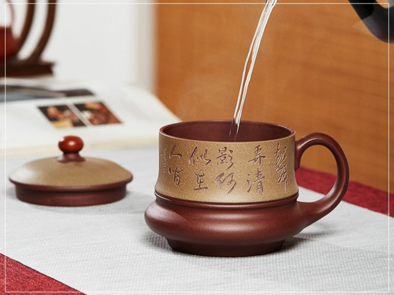 Tasse à thé Yixing Zisha [Ombre de lune] (Duan Ni / Zi Ni - 470 ml)