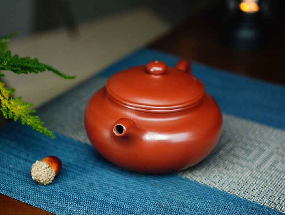 Full Handmade Yixing Zisha Teapot [Fanggu Pot] (Dahongpao - 320ml)