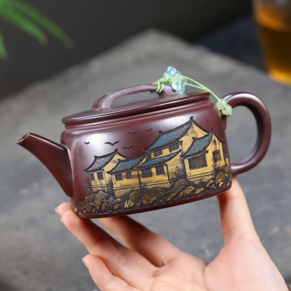 Yixing Zisha Teapot [Jiangnan Hanwa] (Shi Hong - 300ml)