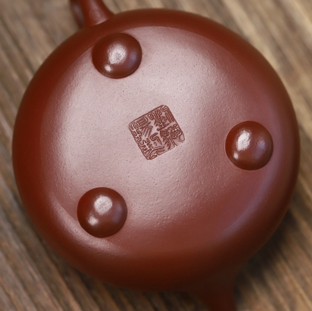 Théière Yixing Zisha entièrement faite à la main [Pot Jingzhou Shi Piao] (Zi Zhu Ni - 240 ml)