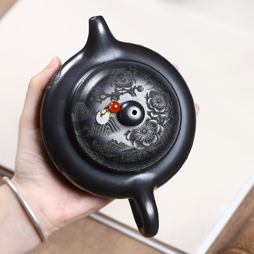 Yixing Zisha Teapot [Shanshui Fanggu] (Shi Huang - 400ml)