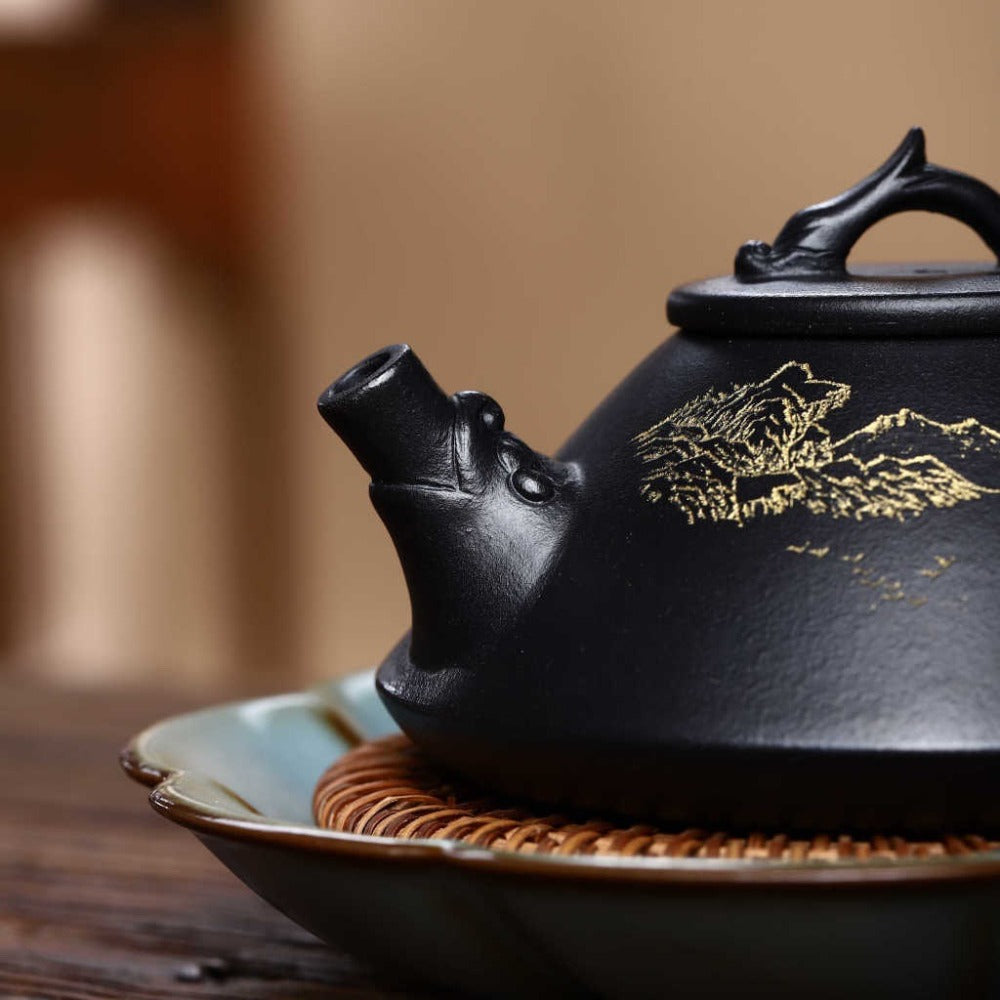 Full Handmade Yixing Zisha Teapot [Long Piao Pot] (Shi Huang - 200ml) - YIQIN TEA HOUSE | yiqinteahouse.com | 200-300ml, full handmade zisha teapot, teapot, teaware