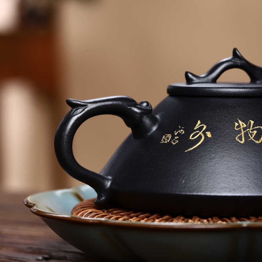 Full Handmade Yixing Zisha Teapot [Long Piao Pot] (Shi Huang - 200ml) - YIQIN TEA HOUSE | yiqinteahouse.com | 200-300ml, full handmade zisha teapot, teapot, teaware