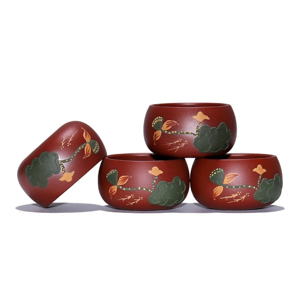 Service à thé Yixing Zisha [Étang de lotus au clair de lune] (Dahongpao - 260 ml)