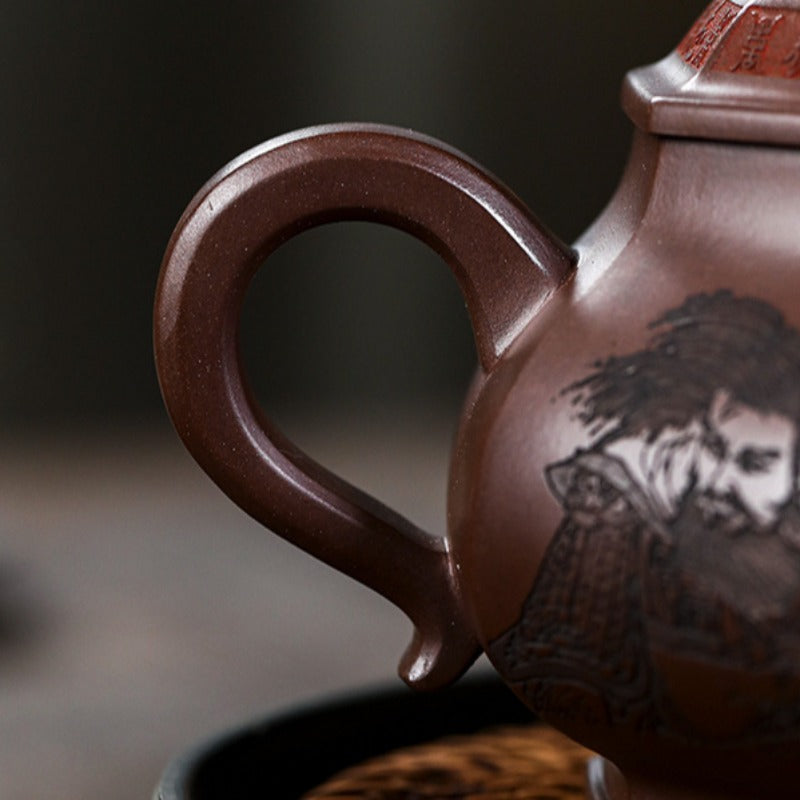 Yixing Zisha Teapot [Chu Han Zhen Ba] (Zi Jiao Ni - 540ml) - YIQIN TEA HOUSE | yiqinteahouse.com | >300ml, full handmade zisha teapot, teapot, teaware