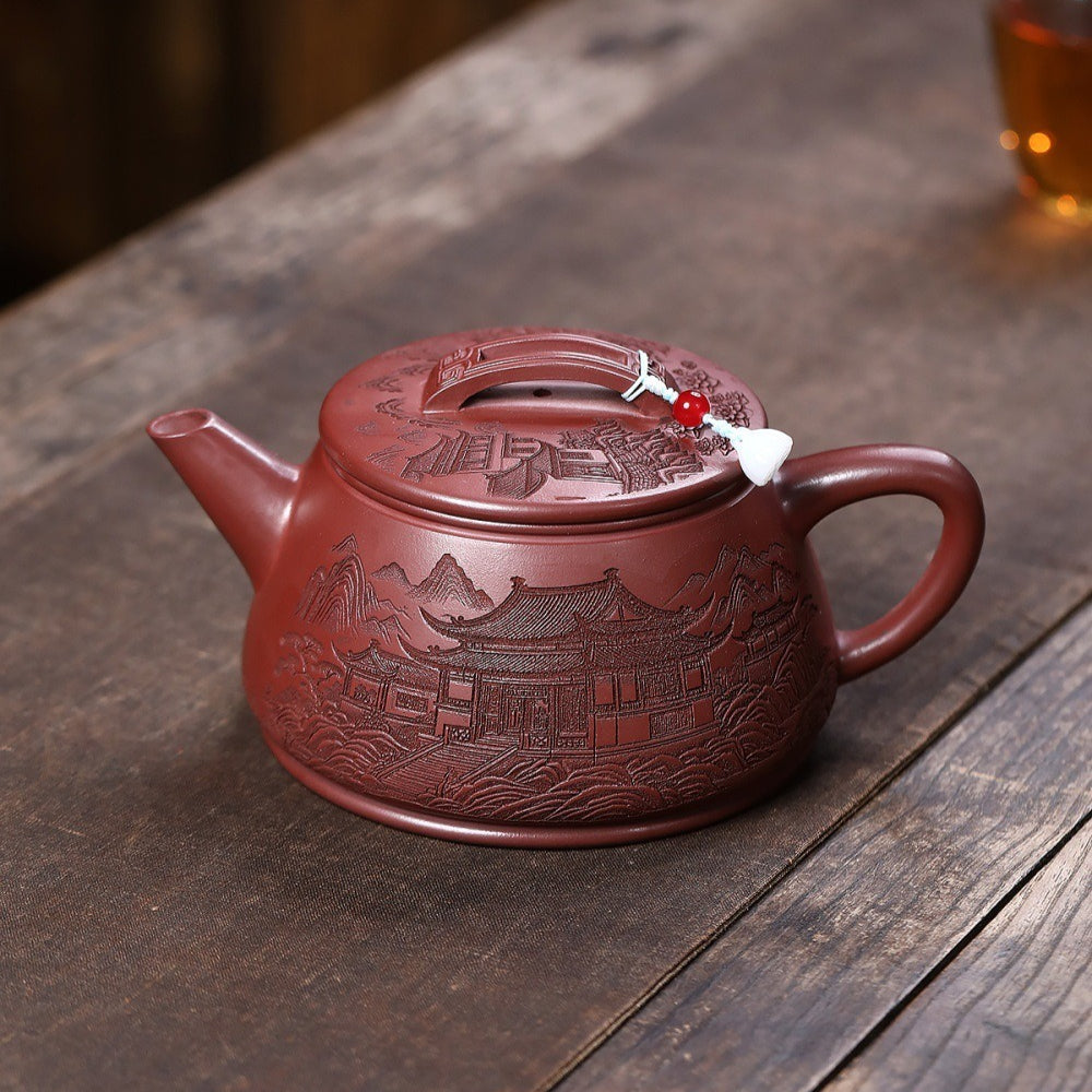Yixing Zisha Teapot [Guan Jing Hanwa] (Hong Pi Long - 640ml)