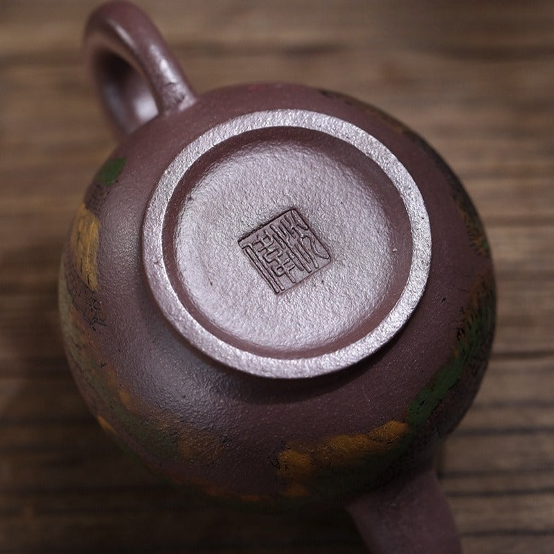Théière Yixing Zisha entièrement faite à la main [La Grande Muraille] (30 Mu Jinsha Zi Ni - 300 ml)