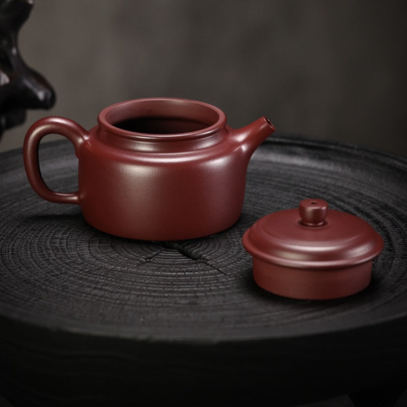 Théière Yixing Zisha entièrement faite à la main [Mini Pot De Zhong] (Long Xue Sha - 140ml)