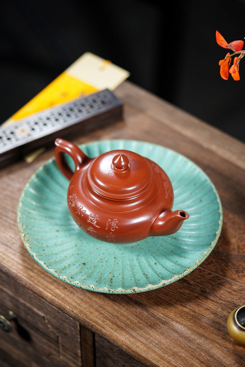 Théière Yixing Zisha entièrement faite à la main [Pot Xiao Ying] (Dahongpao - 350ml)