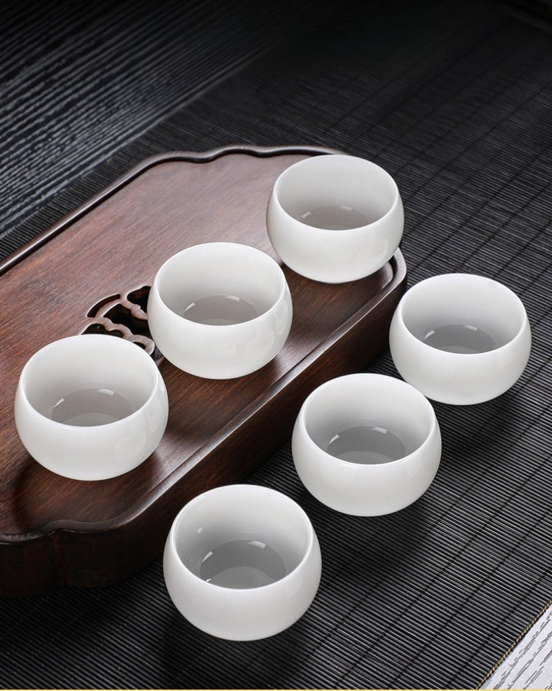 Eisjade-Weißporzellan glasiert kleine Teetasse 30-65ml