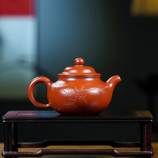 Full Handmade Yixing Zisha Teapot [Lotus Seed Pot] (Dahongpao - 300ml)