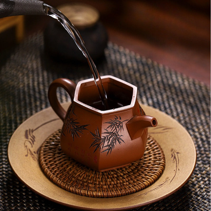 Full Handmade Yixing Zisha Teapot [Qing Feng Xu Lai] (Ge Zi Ni - 300ml) - YIQIN TEA HOUSE | yiqinteahouse.com | 200-300ml, full handmade zisha teapot, teapot, teaware