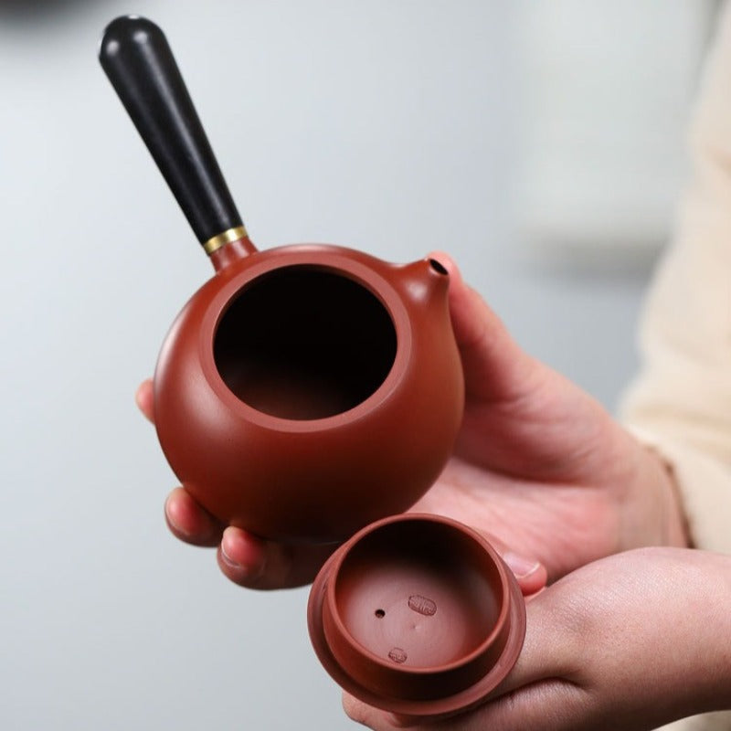 宜兴紫砂茶壶【唐羽西施】（紫朱泥/大红袍 - 200ml）