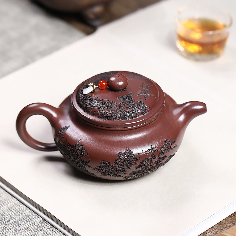 Tetera Yixing Zisha [Shanshui Fanggu] (Zi Ni - 400ml)