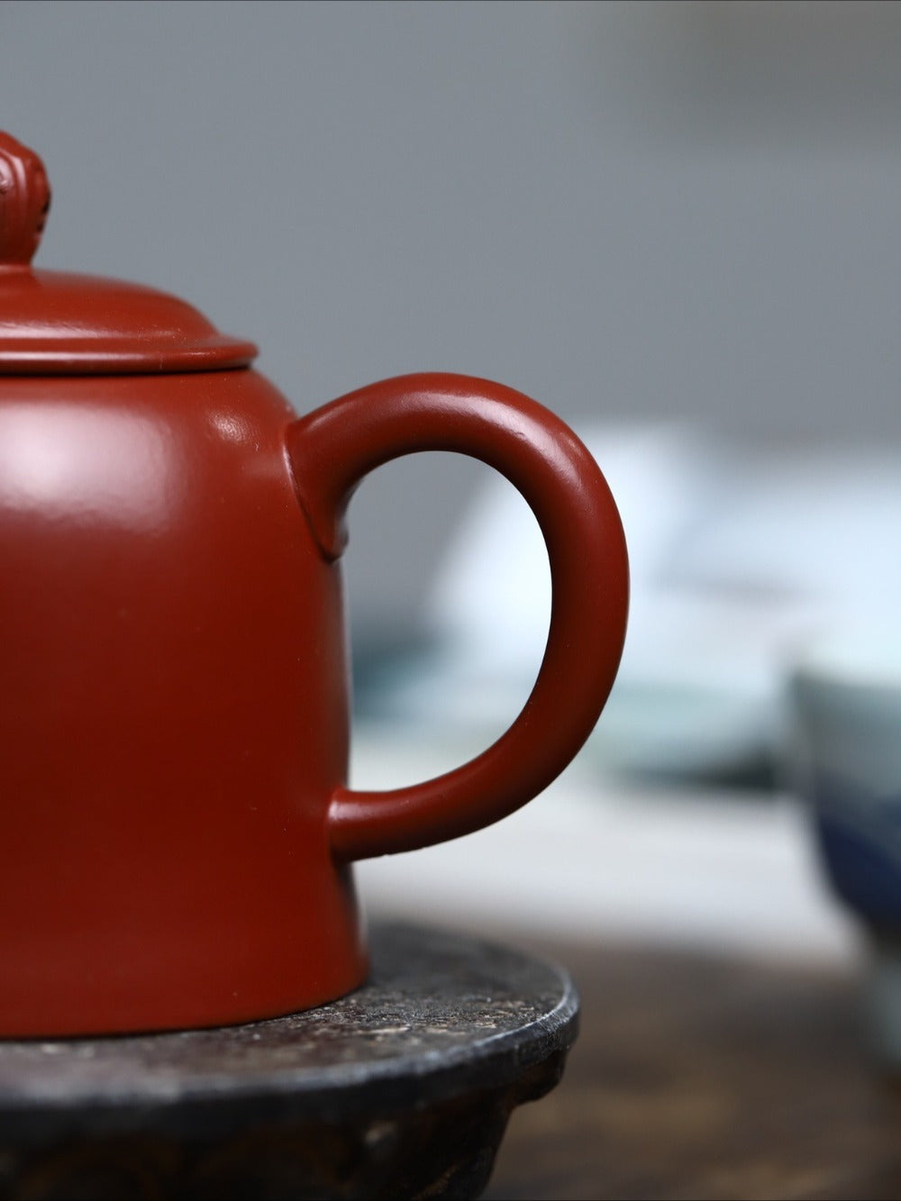 全手工宜兴紫砂茶壶 [金钟壶] (大红袍 - 170ml)