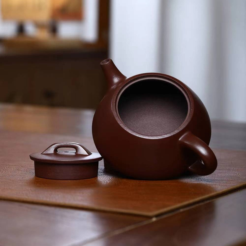 全手工宜兴紫砂茶壶[石瓢壶] (紫泥- 180ml) – YIQIN TEA HOUSE 一沁茶舍