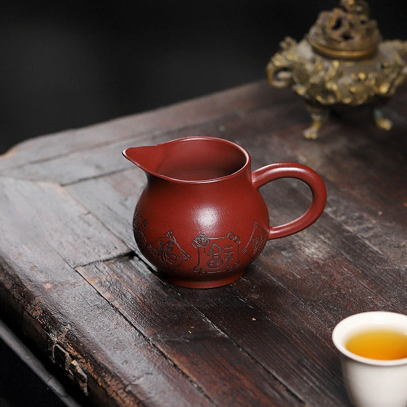 Full Handmade Yixing Zisha Master Tea Cup Fair Cup Set [Good Luck]
