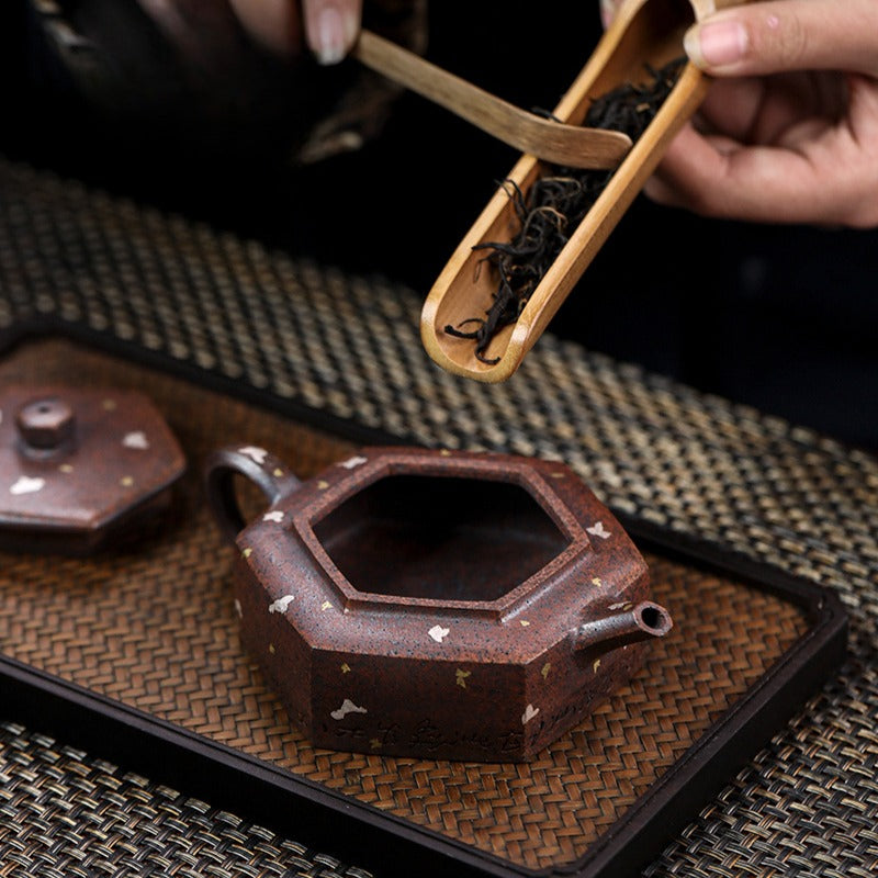 Full Handmade Yixing Zisha Teapot [Liufang De Zhong] (Firewood Fired Duan Ni - 150ml) - YIQIN TEA HOUSE | yiqinteahouse.com | <200ml, full handmade zisha teapot, teapot, teaware