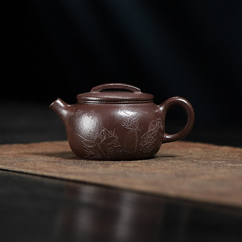 Yixing Zisha Teapot [Mini Lotus Joy] (Lao Zi Ni - 110ml)