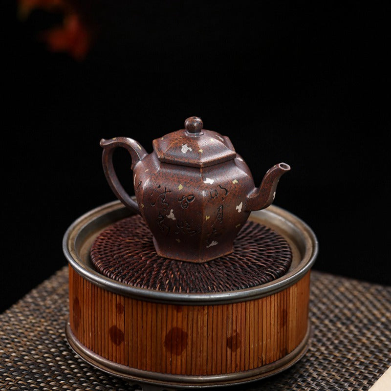 Full Handmade Yixing Zisha Teapot [Liufang Gong Deng] (Firewood Fired Duan Ni - 150ml) - YIQIN TEA HOUSE | yiqinteahouse.com | <200ml, full handmade zisha teapot, teapot, teaware