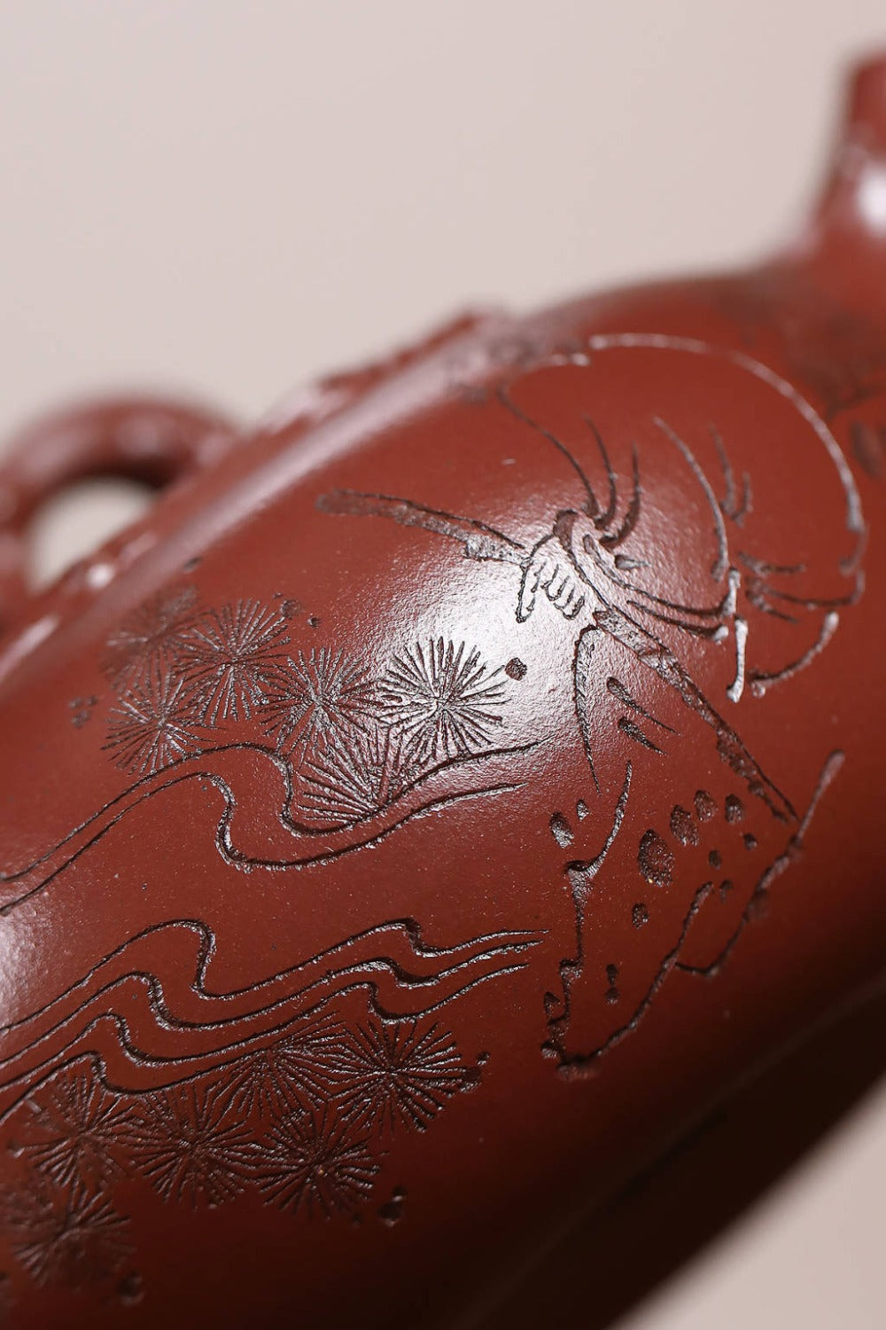 Ensemble de théière Yixing Zisha entièrement fait à la main [Guan Yun Ting Tao] (Di Cao Qing - 300 ml)