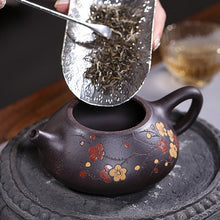 Load image into Gallery viewer, Yixing Zisha Teapot [Plum Blossom Shi Piao 梅花石瓢] (Hei Jin Sha - 220ml)
