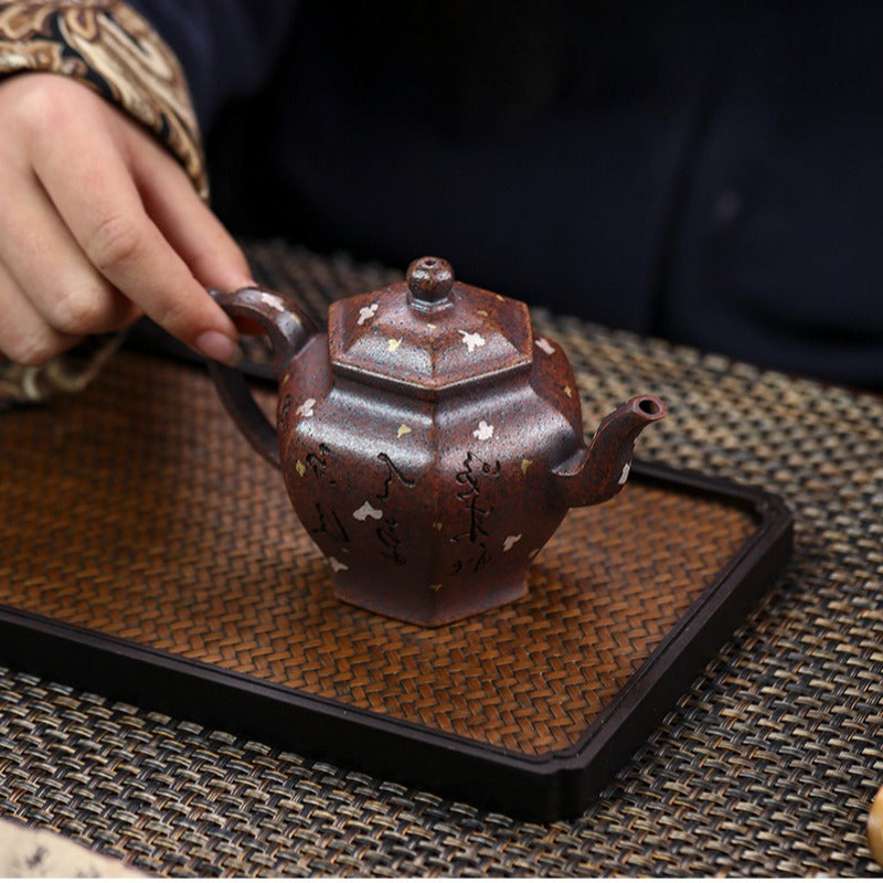 Full Handmade Yixing Zisha Teapot [Liufang Gong Deng] (Firewood Fired Duan Ni - 150ml) - YIQIN TEA HOUSE | yiqinteahouse.com | <200ml, full handmade zisha teapot, teapot, teaware