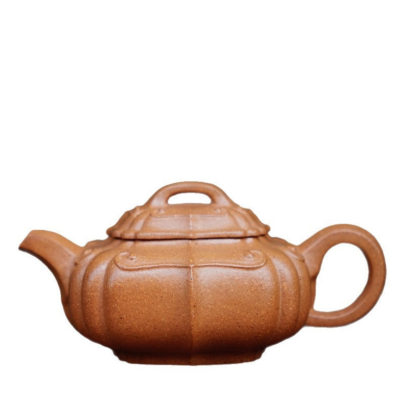 Full Handmade Yixing Zisha Teapot [Jinnang Ruyi Pot] (Jiang Po Ni - 190ml)