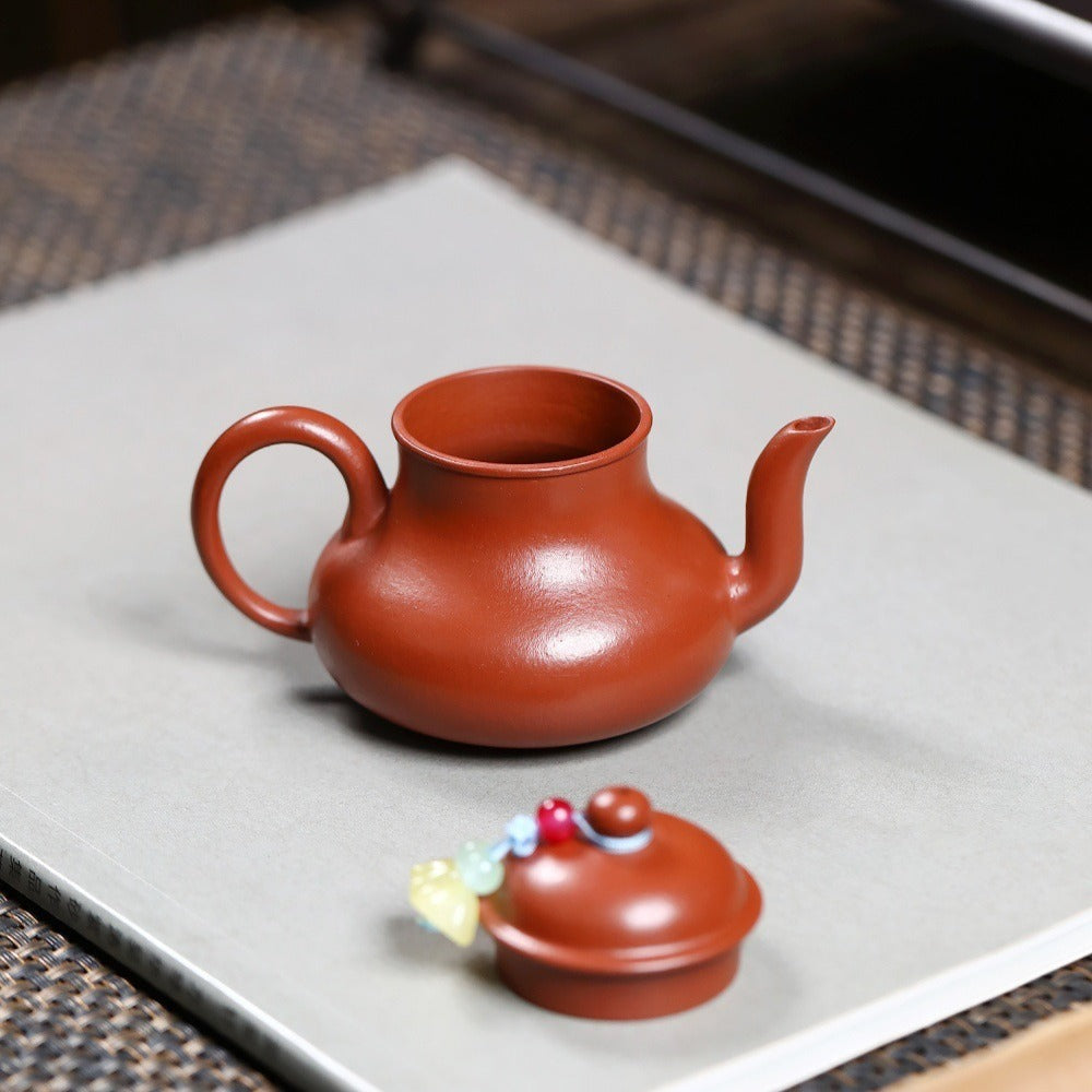 Yixing Zisha Teapot [Mini Si Ting] (Wrinkled Skin Zhu Ni - 100ml)
