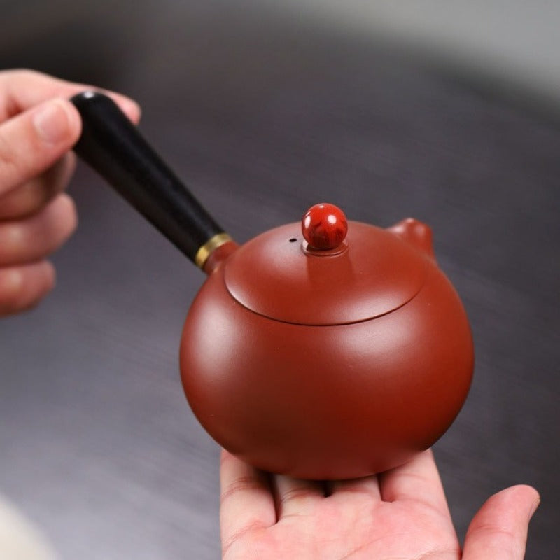 宜兴紫砂茶壶【唐羽西施】（紫朱泥/大红袍 - 200ml）