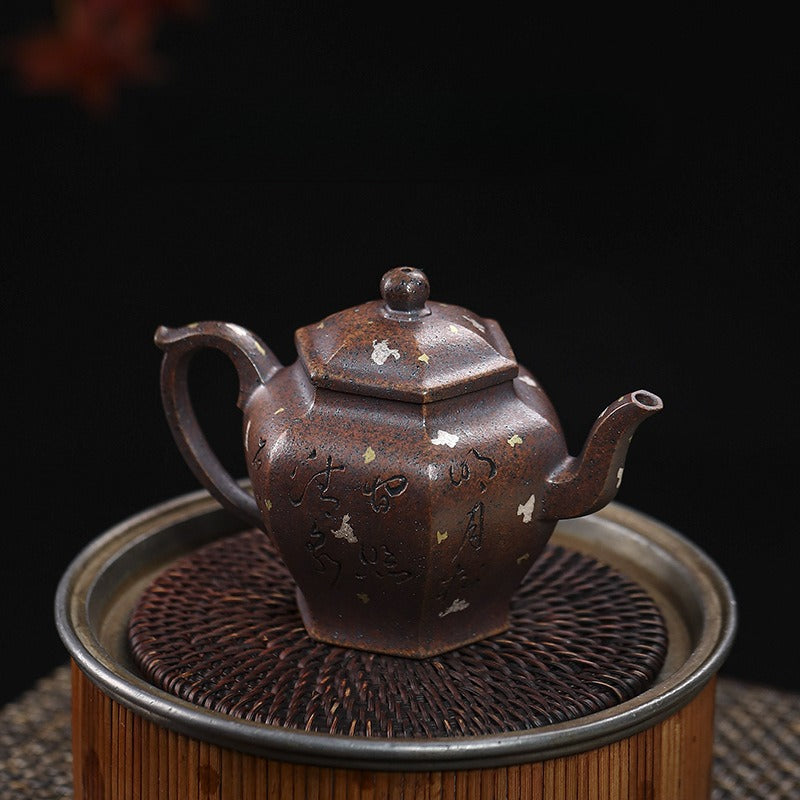 Full Handmade Yixing Zisha Teapot [Liufang Gong Deng] (Firewood Fired Duan Ni - 150ml) - YIQIN TEA HOUSE | yiqinteahouse.com | <200ml, full handmade zisha teapot, teapot, teaware