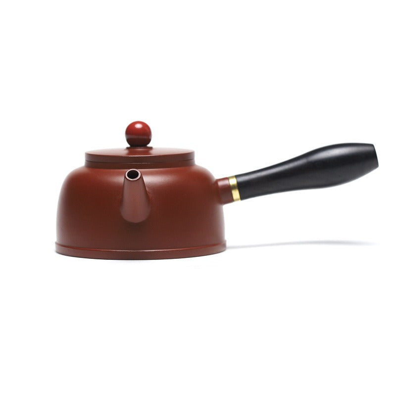 宜兴紫砂茶壶【唐羽钟韵】（紫朱泥/大红袍 - 155ml）