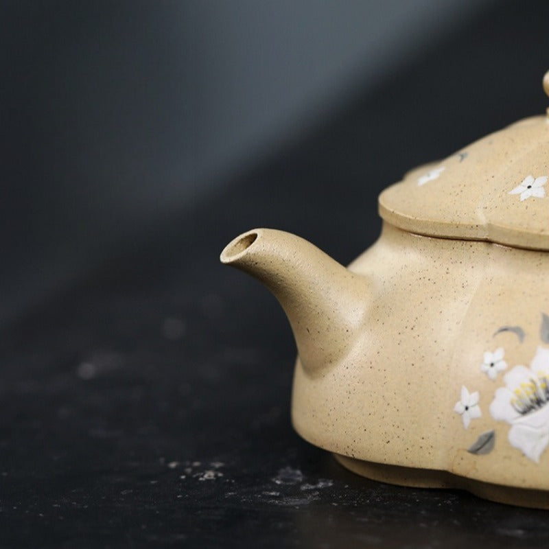 全手工宜兴紫砂茶壶 [隐翠] (本山绿泥 - 120ml)