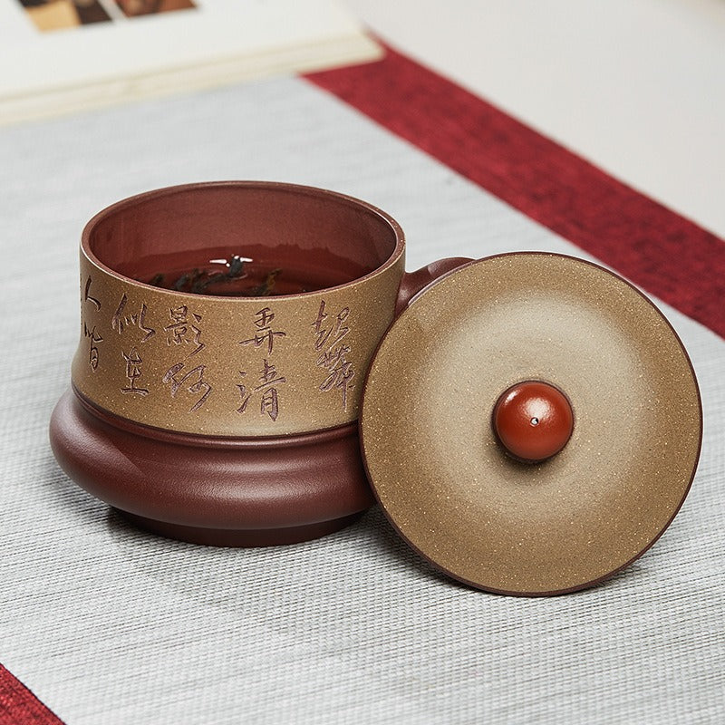 Tasse à thé Yixing Zisha [Ombre de lune] (Duan Ni / Zi Ni - 470 ml)