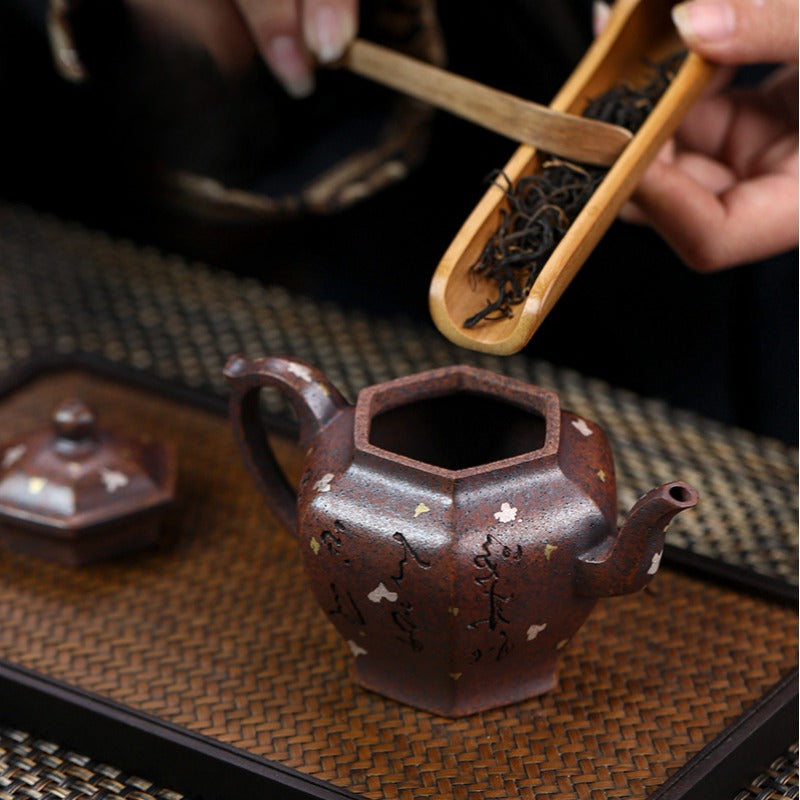 Full Handmade Yixing Zisha Teapot [Liufang Gong Deng] (Firewood Fired Duan Ni - 150ml) - YIQIN TEA HOUSE | yiqinteahouse.com | <200ml, full handmade zisha teapot, teapot, teaware