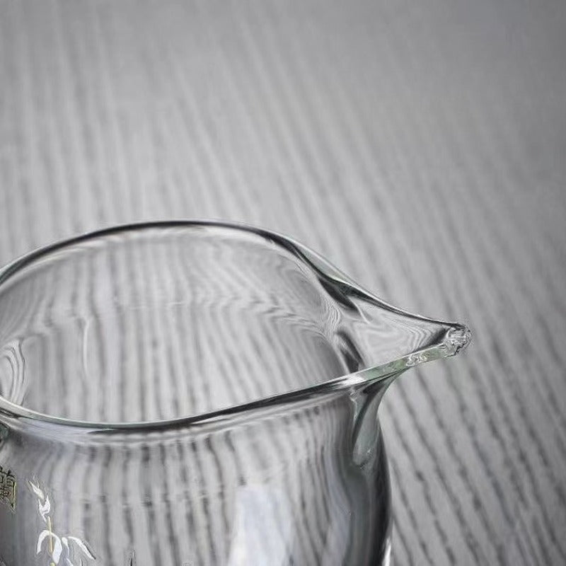 植物系 玻璃公道杯 带不锈钢滤网 350ml