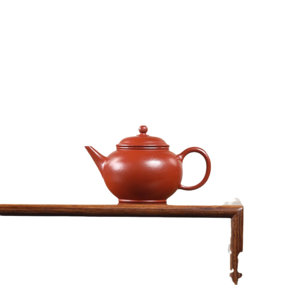 Yixing Zisha Teapot [Mini Shui Ping] (Wrinkled Skin Zhu Ni - 95ml)