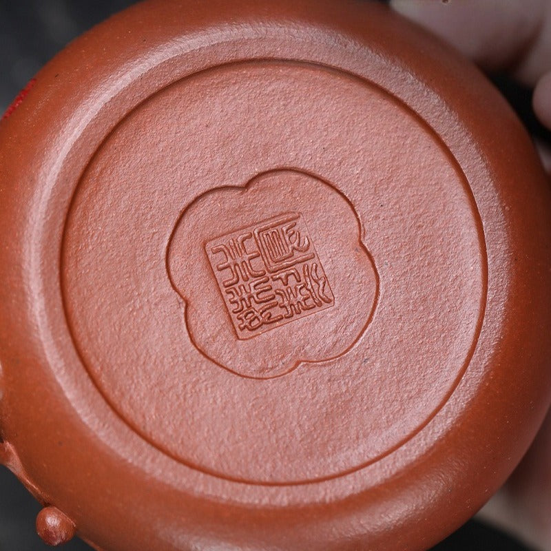 Théière Yixing Zisha entièrement faite à la main [Chun Hua] (Zhu Sha Zhu Ni - 180 ml)