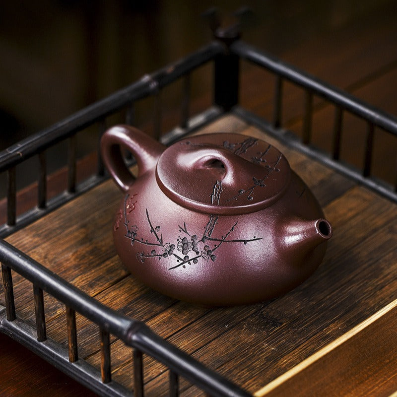 Full Handmade Yixing Zisha Teapot [Nafu Shi Piao] (Shi Hong - 340ml) - YIQIN TEA HOUSE | yiqinteahouse.com | >300ml, full handmade zisha teapot, teapot, teaware