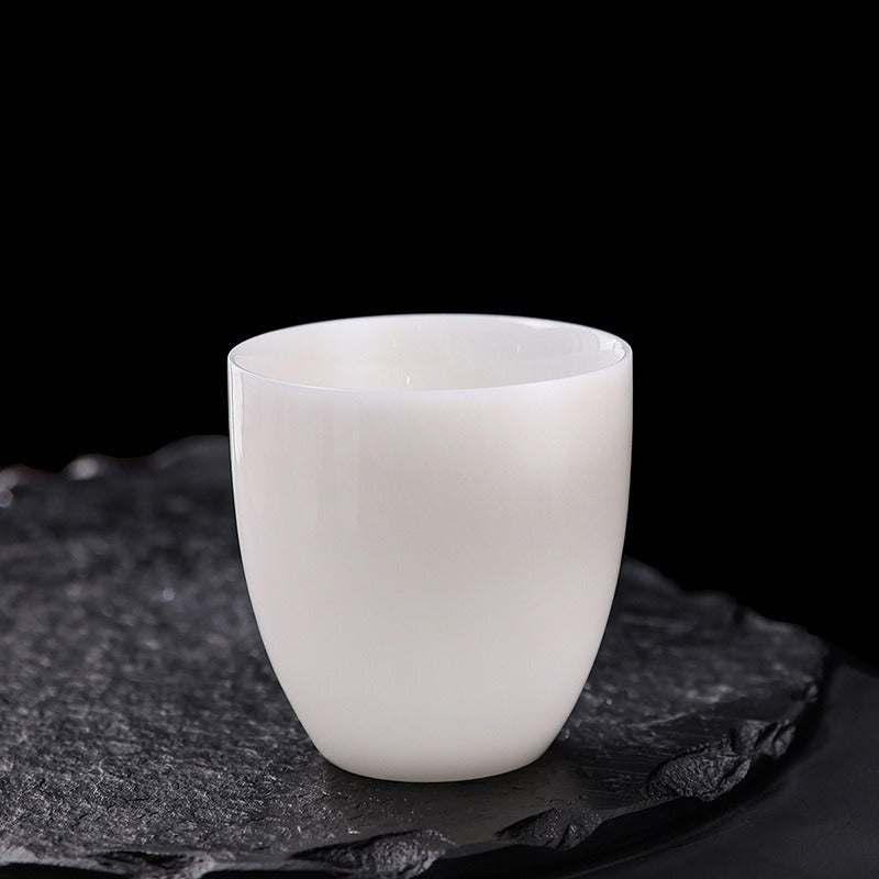 Tazza da tè Master in porcellana bianca giada di ghiaccio smaltata 80-110ml