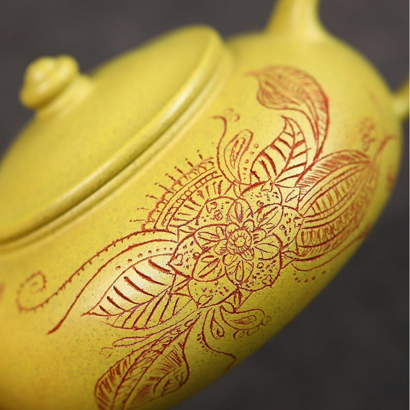 Yixing Zisha Teapot [Han Jiang] (Huangjin Duan Ni - 190ml)