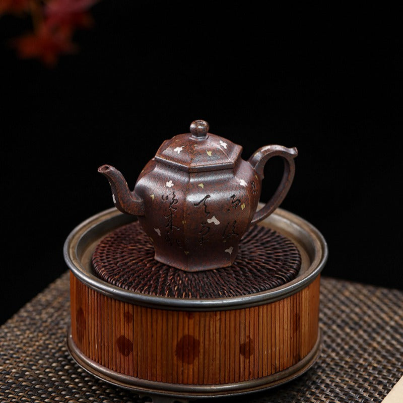 Full Handmade Yixing Zisha Teapot [Liufang Gong Deng] (Firewood Fired Duan Ni - 150ml) - YIQIN TEA HOUSE | yiqinteahouse.com | <200ml, full handmade zisha teapot, teapot, teaware