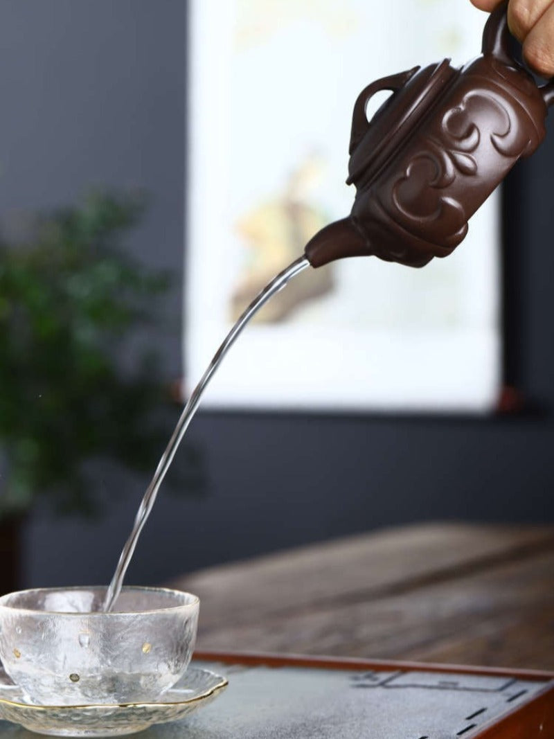 Théière Yixing Zisha entièrement faite à la main [Pot Ruyi] (Lao Zi Ni - 175 ml)