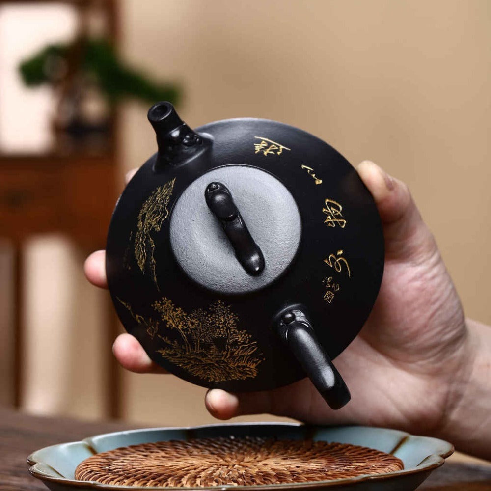 Full Handmade Yixing Zisha Teapot [Long Piao Pot] (Shi Huang - 200ml) - YIQIN TEA HOUSE | yiqinteahouse.com | 200-300ml, full handmade zisha teapot, teapot, teaware