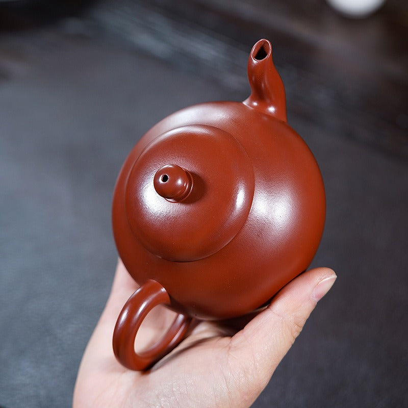 Teko Yixing Zisha Buatan Tangan Sepenuhnya [Wendan Pot] (Dahongpao - 300ml)