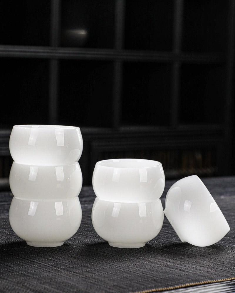 Eisjade-Weißporzellan glasiert kleine Teetasse 30-65ml